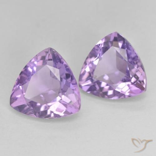 Pedras preciosas de Ametista Violeta claro natural de 5.31 ct, Trilhão, VVS-VS
