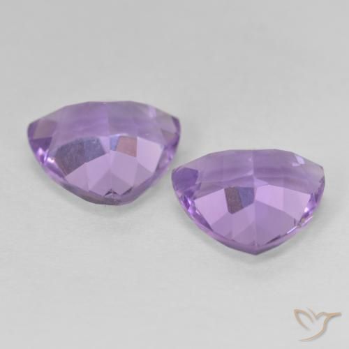 Pedras preciosas de Ametista Violeta claro natural de 5.31 ct, Trilhão, VVS-VS