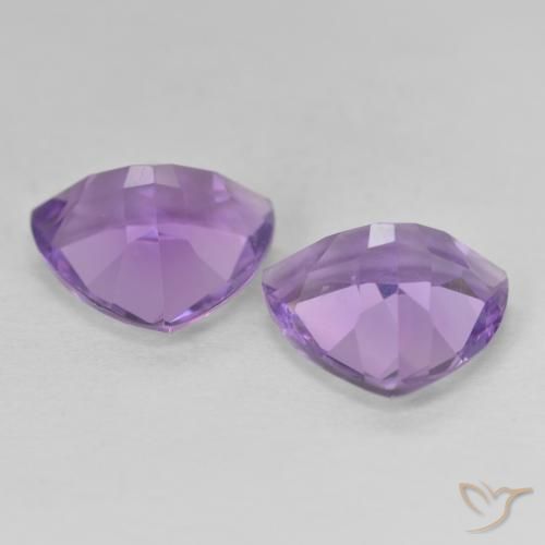Pedras preciosas de Ametista Violeta rosa médio natural de 5.42 ct, Trilhão, VVS-VS
