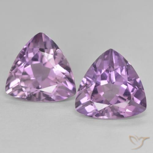 5.47ctw Natural Violeta rosado Ametista, Trilhão, VVS-VS