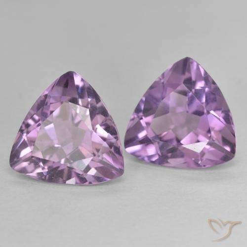 Pedras preciosas de Ametista Violeta rosado natural de 5.47 ct, Trilhão, VVS-VS