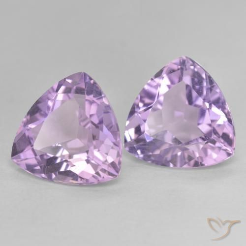 Pedras preciosas de Ametista Violeta rosado natural de 5.55 ct, Trilhão, VVS-VS