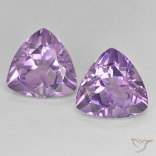 5.71ctw Natural Violeta rosa médio Ametista, Trilhão, VVS-VS