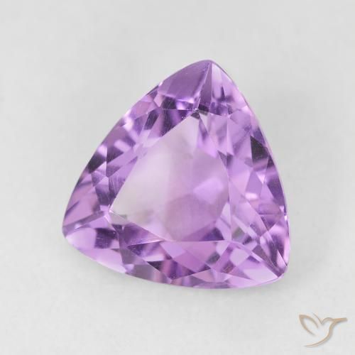 Ametista Medium Light Purplish-Violet Natural 2.77ct, Trilhão, VVS-VS