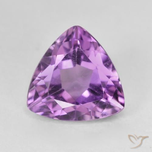 3.20ct Natural Medium Light Purplish-Violet Ametista, Trilhão, VVS-VS