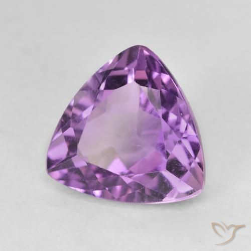 Ametista Medium Light Purplish-Violet Natural 3.20ct, Trilhão, VVS-VS