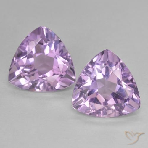5.78ctw Natural Violeta rosa médio Ametista, Trilhão, VVS-VS