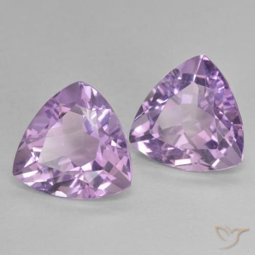 Pedras preciosas de Ametista Violeta rosa médio natural de 5.78 ct, Trilhão, VVS-VS