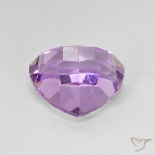 Ametista Violeta rosa médio Natural 3.37ct, Trilhão, VVS-VS