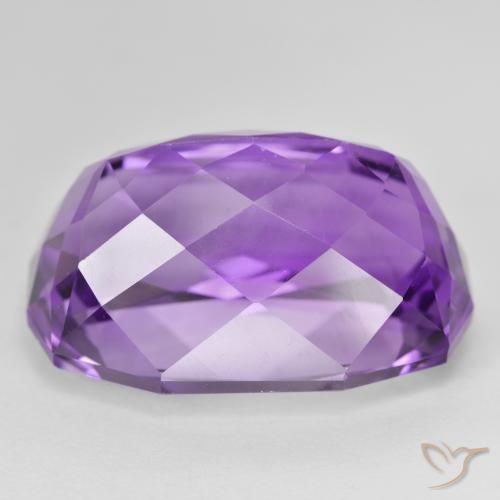 Ametista Violeta médio Natural 36.31ct, Almofada, VVS-VS