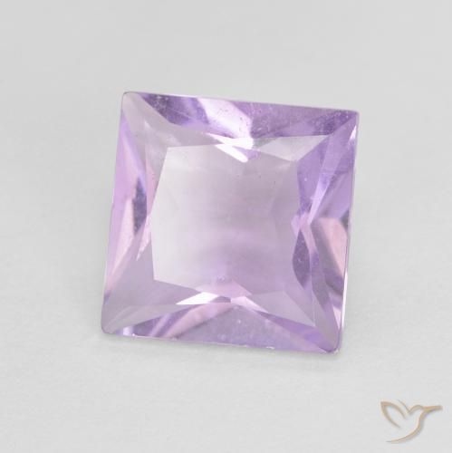 Ametista Violeta rosado Natural 1.21ct, Quadrado, VS
