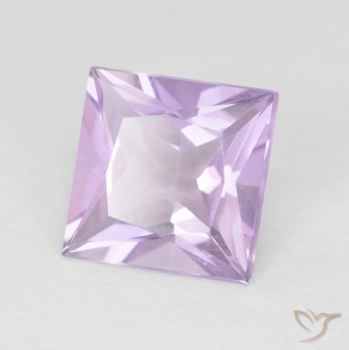 Ametista Violeta rosado claro Natural 1.84ct, Quadrado, VS