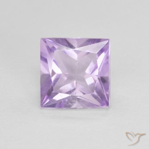 1.10ct Natural Violeta rosado claro Ametista, Quadrado, VS