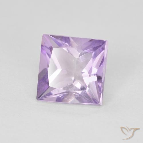 Ametista Violeta rosado claro Natural 1.10ct, Quadrado, VS