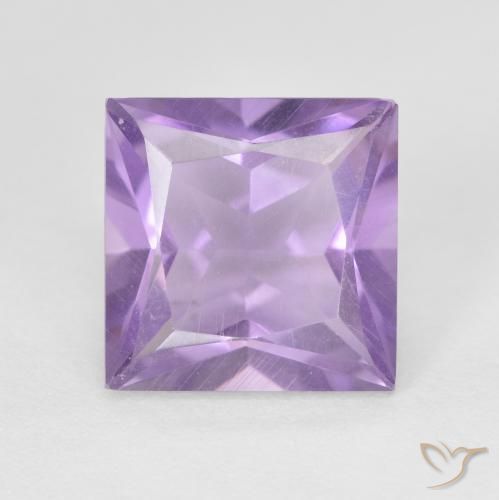 2.35ct Natural Violeta rosado claro Ametista, Quadrado, VVS
