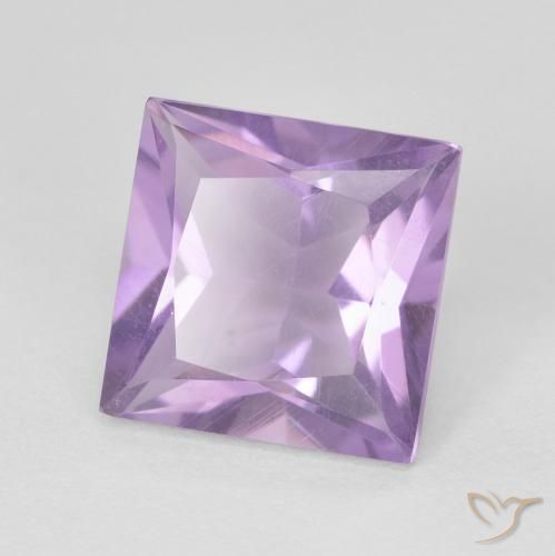 Ametista Violeta rosado claro Natural 2.35ct, Quadrado, VVS