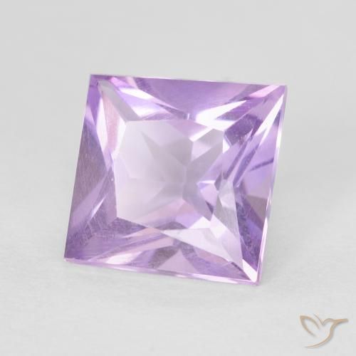 Ametista Violeta rosa médio Natural 1.55ct, Quadrado, VVS