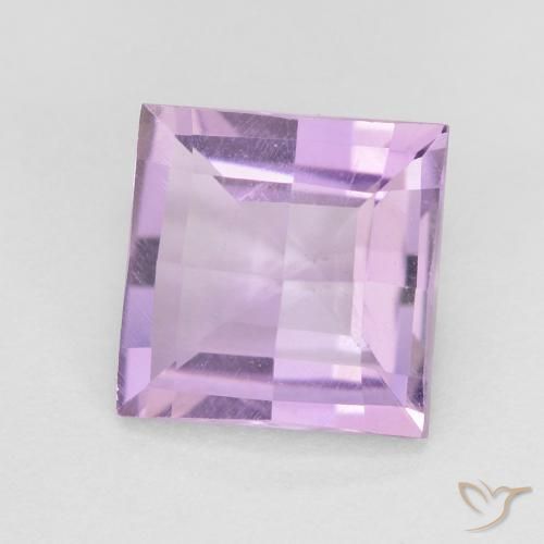 Ametista Violeta rosado claro Natural 1.71ct, Quadrado, VVS