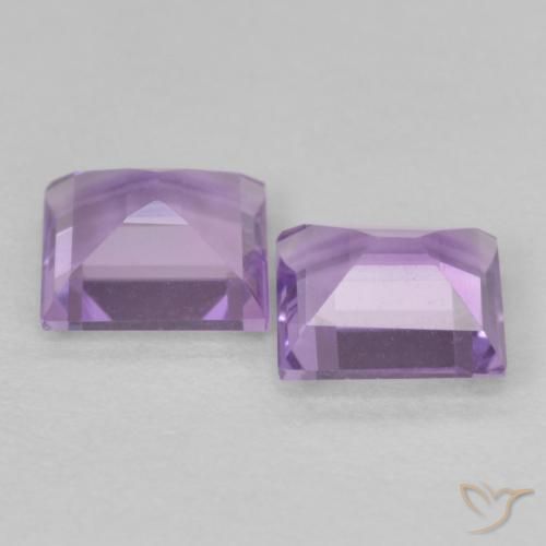 Pedras preciosas de Ametista Violeta rosado claro natural de 0.94 ct, Quadrado, VVS