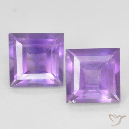0.94ctw Natural Violeta Intenso Ametista, Quadrado, VS