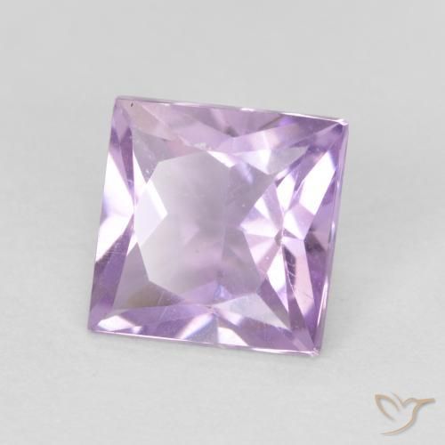 Ametista Violeta rosado claro Natural 1.06ct, Quadrado, VS