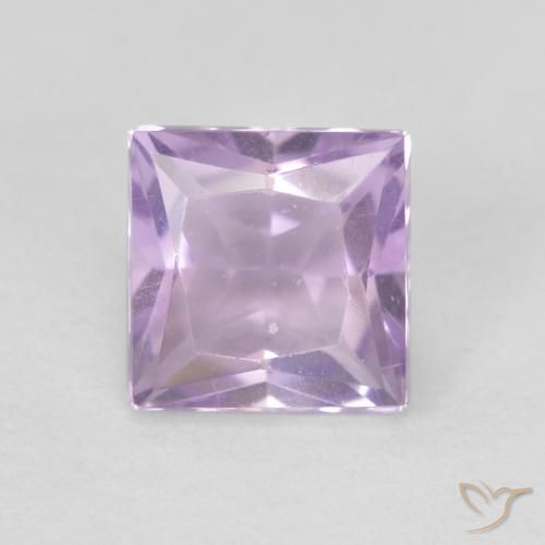 0.65ct Natural Violeta médio Ametista, Quadrado, VS