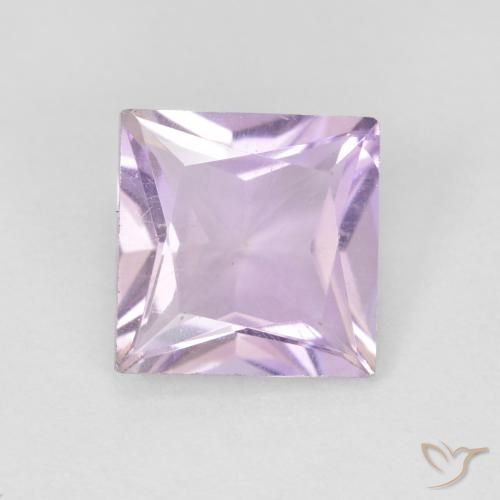 1.35ct Natural Violeta rosado claro Ametista, Quadrado, VS