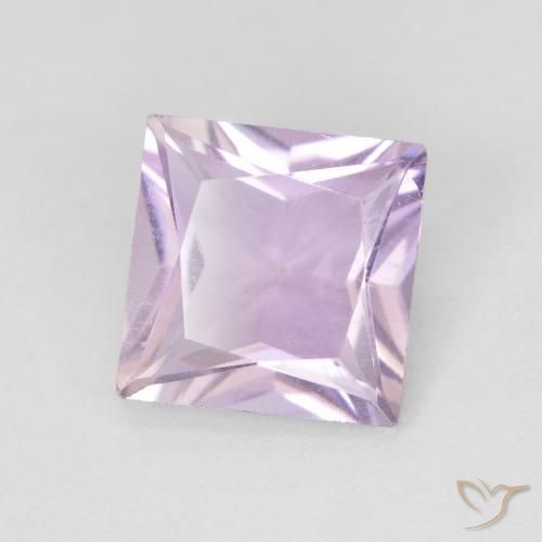 Ametista Violeta rosado claro Natural 1.35ct, Quadrado, VS