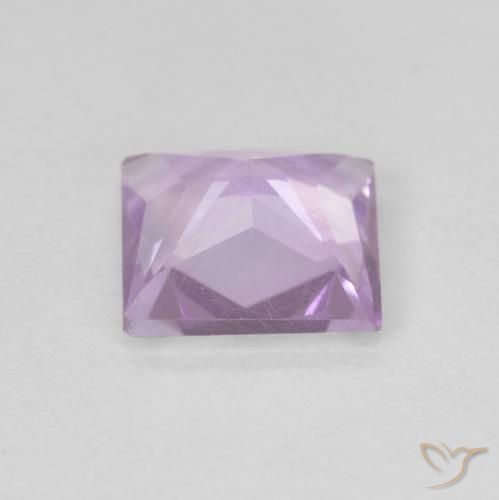 Ametista Violeta rosado claro Natural 1.35ct, Quadrado, VS