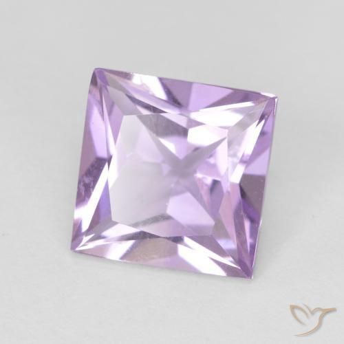 Ametista Violeta claro Natural 2.03ct, Quadrado, VS