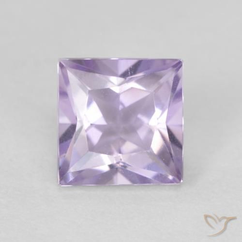 0.66ct Natural Violeta claro Ametista, Quadrado, VVS-VS
