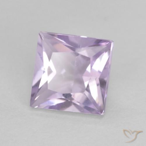 Ametista Violeta claro Natural 0.66ct, Quadrado, VVS-VS