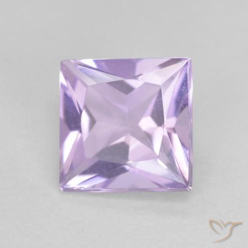 0.97ct Natural Violeta claro Ametista, Quadrado, VVS