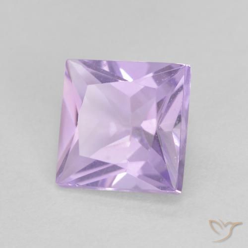 Ametista Violeta claro Natural 0.97ct, Quadrado, VVS