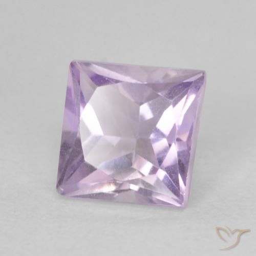 Ametista Violeta claro Natural 1.11ct, Quadrado, VVS-VS