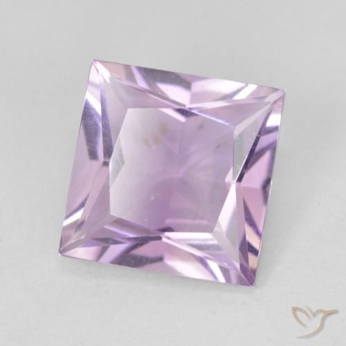 Ametista Violeta claro Natural 2.01ct, Quadrado, VVS-VS