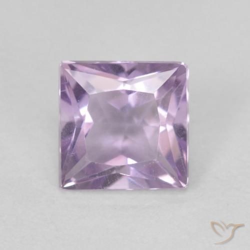 0.62ct Natural Violeta claro Ametista, Quadrado, VVS