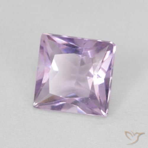 Ametista Violeta claro Natural 0.62ct, Quadrado, VVS