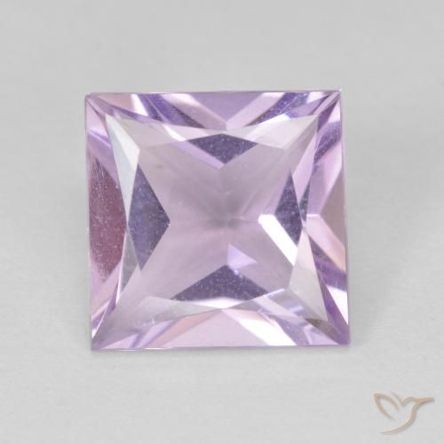 Ametista Violeta claro Natural 2,82ct, Quadrado, VVS-VS