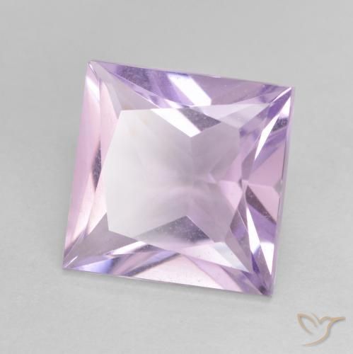 Ametista Violeta claro Natural 2,82ct, Quadrado, VVS-VS