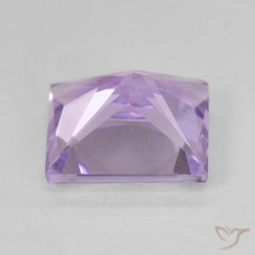 Ametista Violeta claro Natural 2,82ct, Quadrado, VVS-VS