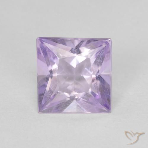0.79ct Natural Violeta claro Ametista, Quadrado, VVS-VS