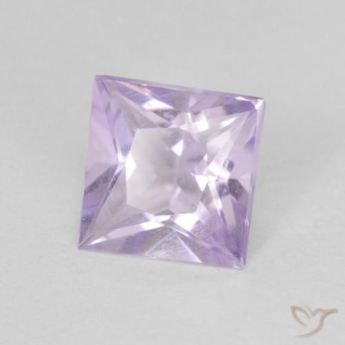 Ametista Violeta claro Natural 0.79ct, Quadrado, VVS-VS