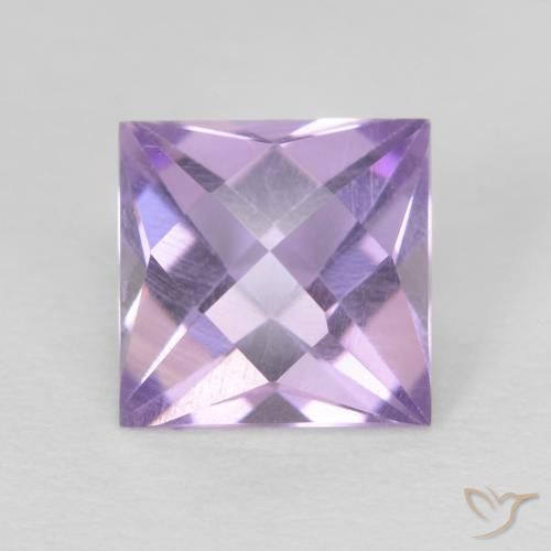 1.25ct Natural Violeta rosado Ametista, Quadrado, VVS-VS