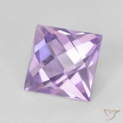 Ametista Violeta rosado Natural 1.25ct, Quadrado, VVS-VS