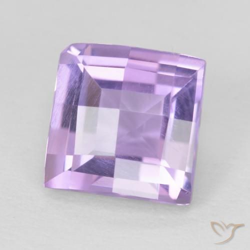 Ametista Violeta rosado Natural 1.44ct, Quadrado, VVS-VS