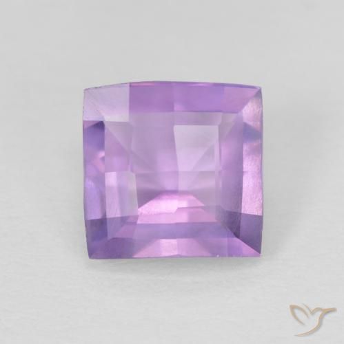 1.23ct Natural Violeta rosado Ametista, Quadrado, VVS-VS