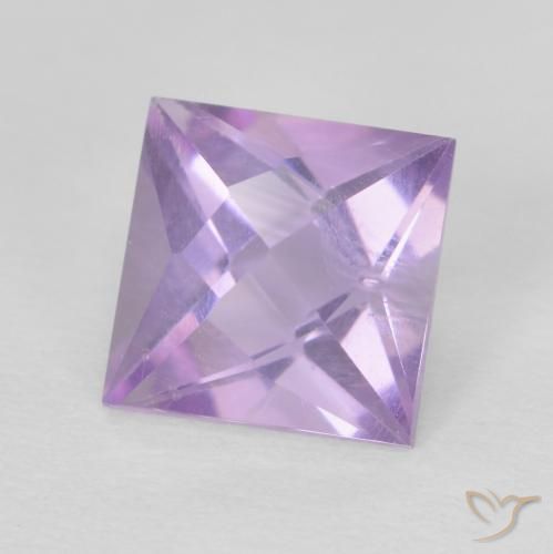 Ametista Violeta rosado Natural 1.21ct, Quadrado, VVS-VS