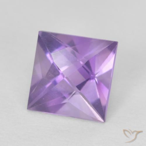 Ametista Violeta médio Natural 1.14ct, Quadrado, VVS-VS