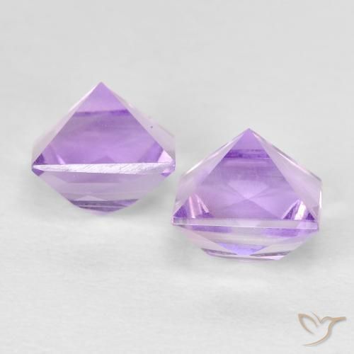 Pedras preciosas de Ametista Violeta médio natural de 2.49 ct, Quadrado, VVS-VS